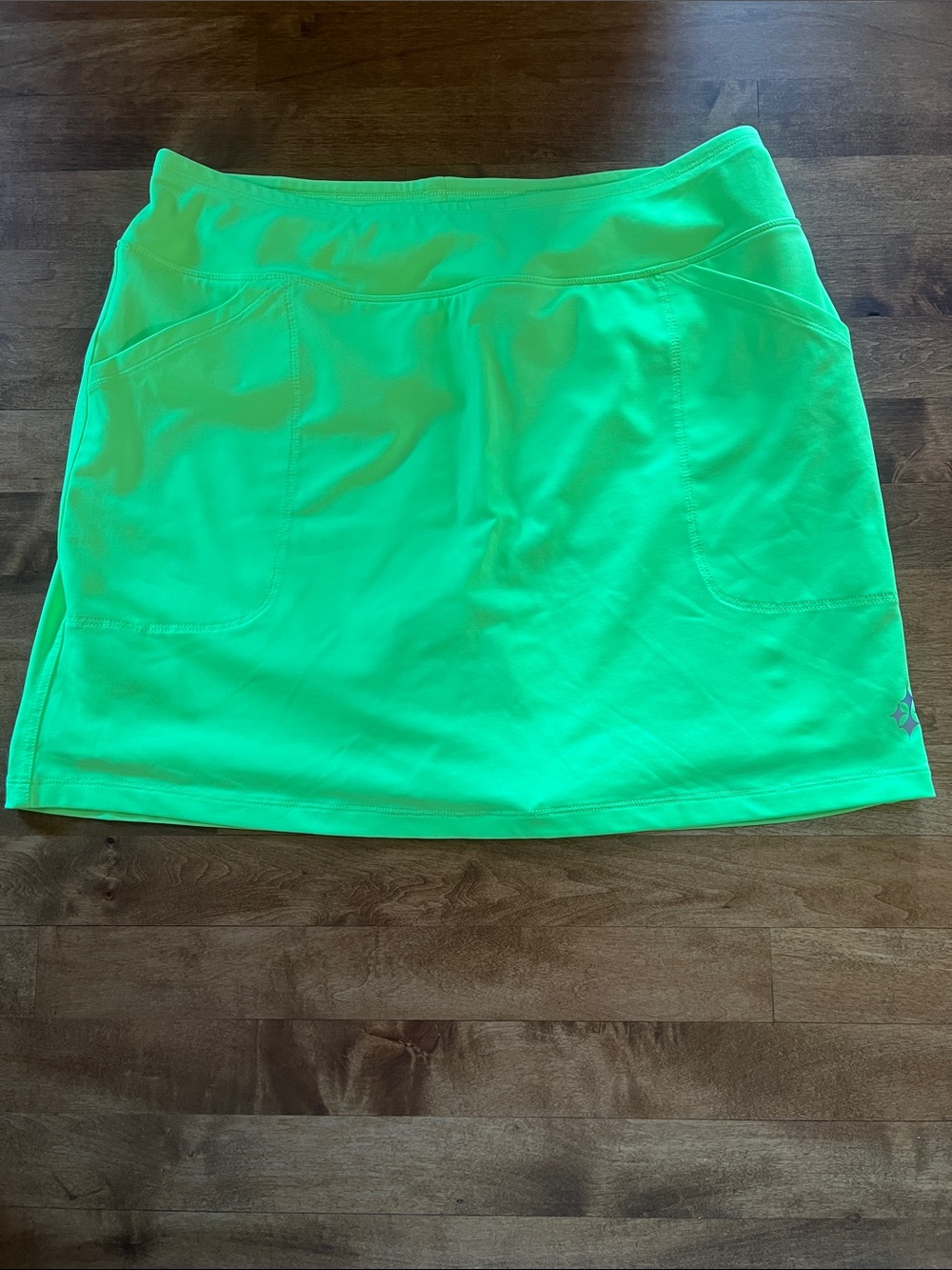 Jofit Neon Green Athletic Skort with Side Pockets